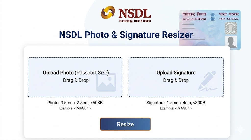 NSDL Photo & Signature Resizer